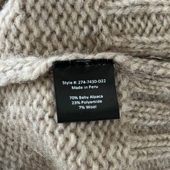 Jenni Kayne Alpaca Cocoon Turtleneck Sweater SZ Small - Picture 8 of 9